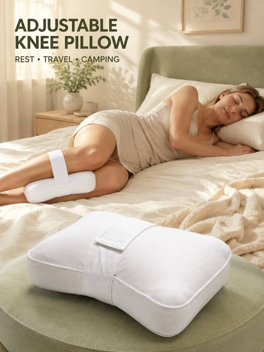 Side Sleeping Knee Pillow With Elastic Strap, Soft Leg Elevation Pillow, Spinal Alignment Sleep Support, Hotel & Home Neck And Foot Support Cushion, Lumbar Back Pillow - Multicolor - View 1