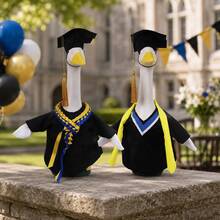23 Inch Garden Goose Statue Outfit, Graduation Season To Back To School Season, With Tassel Graduation Cap, Shawl, Diploma Scroll, Lawn Goose Graduation Costume, Outdoor Garden Yard Lawn Decoration Goose Outfit (Goose Statue Not Included) - Goose Clothing - View 11