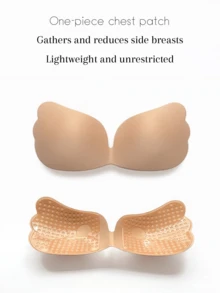 2pcs Women's One-Piece Adhesive Seamless Invisible Comfortable Bra, Suitable For Wedding Photography, Daily Commute, Beach Vacation - Multicolor - View 4