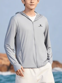 CAMEL CROWN Men's Woven Standard-Length Sun Protection Shirt, Summer UPF 50+ Lightweight Sun Protection Shirt, Men's UV Protection Cooling Fishing Shirt - Glacier Gray - View 3