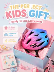 1pc Children's Multi-Function Bicycle Helmet, Lightweight & Breathable, Adjustable Strap, Removable Padding, Suitable For Skateboard And Scooter, Holiday Gift - Multicolor - View 3