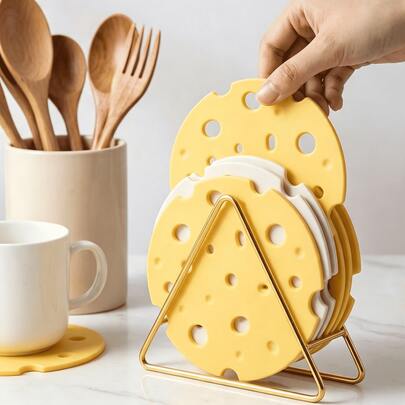 Anti‑Scald Silicone Trivet Hot Pad, Non‑Slip Heat‑Resistant Pot Holder Coaster, Countertop Protector To Prevent Table Surface Damage, For Kitchen Home Dining Cookware Use