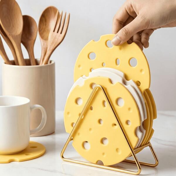 Anti‑Scald Silicone Trivet Hot Pad, Non‑Slip Heat‑Resistant Pot Holder Coaster, Countertop Protector To Prevent Table Surface Damage, For Kitchen Home Dining Cookware Use