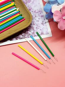 5pcs Long Handle Threading Tools, With Pink, Blue, Green, White, Yellow Bright Colors, Vibrant And Attractive, Compact Size Easy To Store, Convenient To Carry, Suitable For Home Sewing, Embroidery, Cross Stitch And Other Handicraft Projects - Extended Plastic Thread Threader - View 9