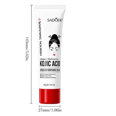 SADOER 1pc Underarm Cream, Niacinamide Collagen Brightening Body Lotion, Moisturizing Soothing Skincare, Underarm Dark Spot Care, Dry Rough Skin Care, Lightweight Fast-Absorbing Formula, Daily Use