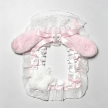 1 st pluddig spetsig kortficka, transparent PVC-skyddsskal med spetsdekor, ram för idolkortsamling, skyddande fodral för fanfotodisplay, 3-tums skyddande omslag för fotokollektion, yttre skyddsficka för anime-fankort - A - Visa 2