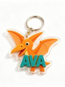 3D Acrylic Keychain Personalized Dinosaur, Backpack Tag, Back To School Gift For Kids, Custom Name Charm Dino Boys Girls - Multicolor - View 17