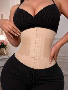 1Pc Women's Waist Trainer, High Compression Waist Cincher, Abdominal Shaper, Sports Waistband,Classic For Everyday Wear - Apricot - View 7