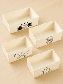 Pet Supplies Storage Box, Cat Simple Pattern With Multiple Styles To Choose From - Portable Storage Basket, Pet Supplies Sorting Box, Cat And Dog Grooming Set Storage Box, Travel Pet Care Storage Box, Pet Supplies Storage Box - Multicolor - View 9