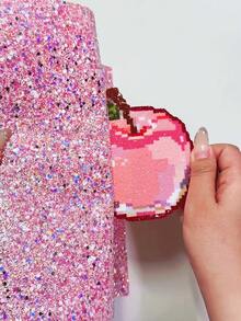 厚紋理 Perler 珠熨燙紙，彩虹亮片布料熨燙片，耐熱可重複使用，適用於 DIY Perler 珠藝術與手工藝 - 彩色 - 查看 1
