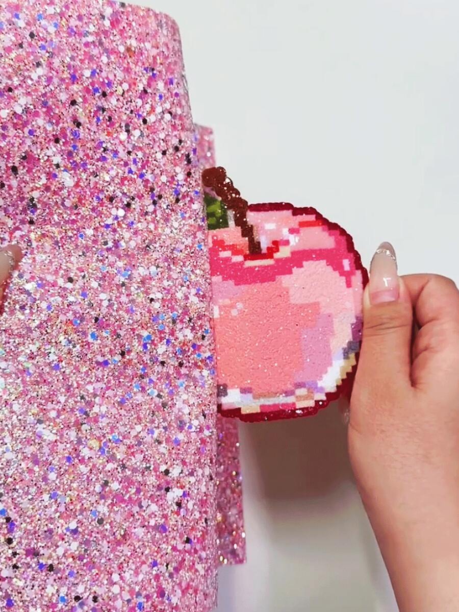 厚紋理 Perler 珠熨燙紙,彩虹亮片布料熨燙片,耐熱可重複使用,適用於 DIY Perler 珠藝術與手工藝 - 彩色 - 查看 1