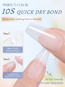 PERFECT COLOR Nail Glue For Press On Nails 6ml, UV Free Air Dry Nail Adhesive, Strong Hold Gel Nail Glue, Quick Dry False Nail Glue For DIY Manicure And Nail Tips Suitable For Fall And Halloween Manicure - Nail Glue - View 2