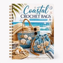 Beach Style Crochet Bag Tutorial Book, Beach Sand Tote Bag Drawstring Bag Knitting Pattern Guide, Handmade DIY Crochet Summer Vacation Bag Pattern, Beginner Handmade Enthusiast Knitting Reference Book, Shell Ocean Theme Crochet Bag Tutorial, Casual Beach Bag Making Diagram, Handmade Creative Gift, Home Leisure Handmade Learning Tool Book - Style 1 - View 2