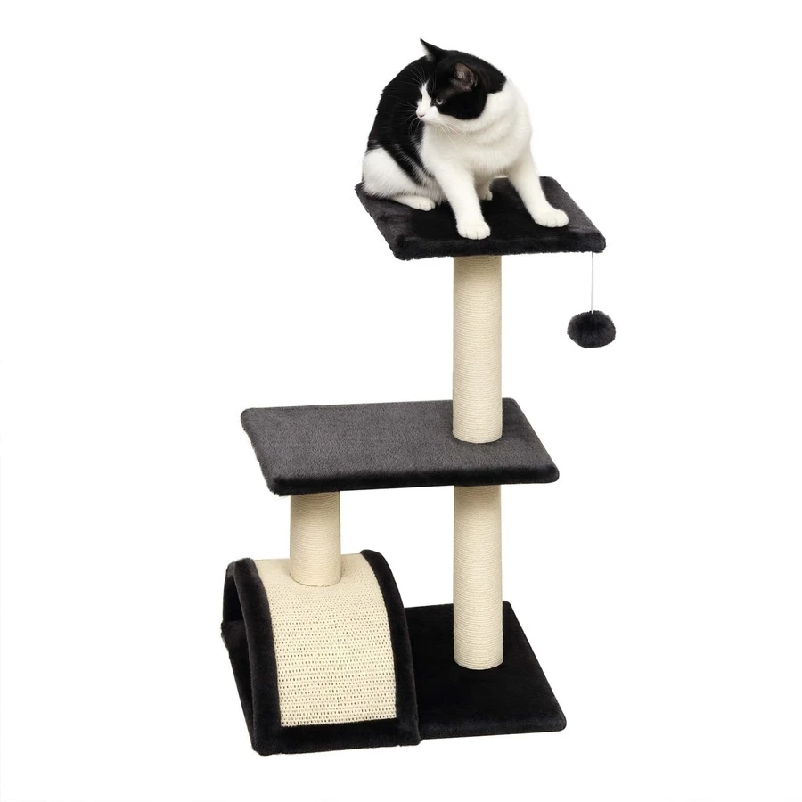 Árbol para gatos, árbol para trepar, rascador para gatos, 72 cm de alto, bola colgante, gris oscuro - Multicolor - Ver 1