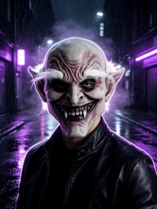 1pc Halloween Costume Mask, Scary White Eyebrow Old Monster Costume Prop - Multicolor - View 6