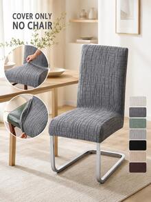 1/4pcs Striped Dining Chair Covers Universal Stretch Kitchen Chair Seat Slipcovers Elastic Seat Protector For Wedding Banquet Party - Multicolor - View 1