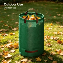 1pc Collector Sack With Handles For Yard Waste CollectionOutdoor Yard Lawn Leaf Collection Bag, Durable Reusable Garden Waste Sack For Fall Leaves & Grass Clippings - Leaf Bags - View 1