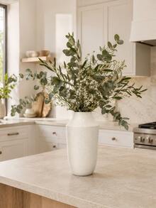 1pc Cream Flower Vase, Neutral Textured Vase For Fresh Or Dried Flowers, Modern Boho Farmhouse Decor, Minimalist Tabletop Centerpiece For Living Room, Bedroom, Entryway, Dining Table, Shelf, Mantel And Wedding Home Decor - Multiple Styles - View 7