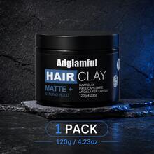 Adglamful 120g Matte Hair Clay For Men, Rich In Honey And Glycerin, Non-Damaging Hair Styling, Natural Texture, Men's Hair Styling Clay - Mud - View 9