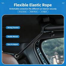 1pc Car Pet Barrier Net, Thickened Scratch-Resistant Rear Seat Divider, Mesh Protection To Prevent Pets From Climbing Forward, Avoid Driver Distraction, Universal Easy-To-Install Pet Divider, Durable Fence, Practical Car Travel Accessory, Suitable For Dogs And Cats Road Trips - one-size - View 5