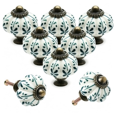 1/2/8/16pcs, Hand-Painted Ceramic Retro Wardrobe Door Handles, Pumpkin-Shaped Country-Style Dressing Table Drawer Handles, Durable Mid-Classic Bathroom Door Handles, Suitable For Wardrobes, Dressing Tables, Kitchens, Bathrooms, Bedrooms, And Whole-House Renovations. Retro Ceramic Dressing Table Handles, Pumpkin-Shaped Wardrobe Handles, Classic Matte Door Handles, Sturdy And Easy-To-Install Men's Tool Handles, Country-Style Home Decoration Handles, Elegant Retro Room Decoration Handles, Warm Texture Bedroom Decoration Handles, Moisture-Resistant And Versatile Bathroom Decoration Handles. Colors/Styles Are Random.