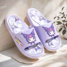 DOBBLE Summer Kids Slippers, Soft PVC Non-Slip Waterproof Cute Cartoon Beach Slippers, Boys And Girls, Birthday Gift. - Purple - View 3