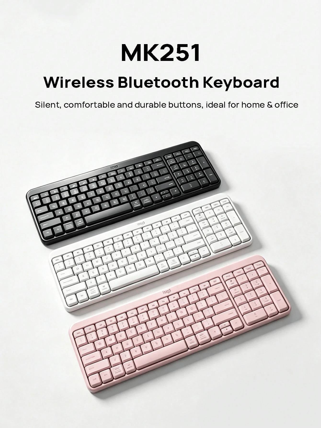 Logitech K251 Bluetooth Wireless Keyboard Compact 99 Keys With Numeric Keypad Long Battery Life Spill-Resistant Stable Bluetooth Connection Plug And Play Comfortable Keys Durable For Office Home Laptop Tablet - View 1