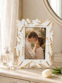 Vintage Butterfly Photo Frame, Ornate 3D Floral Picture Frame, Elegant Tabletop Photo Holder For Bedroom Vanity, Living Room, Wedding, Anniversary & Housewarming Deco - New Model - View 8