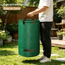 1pc Collector Sack With Handles For Yard Waste CollectionOutdoor Yard Lawn Leaf Collection Bag, Durable Reusable Garden Waste Sack For Fall Leaves & Grass Clippings - Leaf Bags - View 4