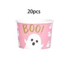 20 cái/40 cái/60 cái cốc giấy kem Halloween màu hồng hình con ma, 9oz mỗi cốc, trang trí họa tiết con ma hồng Boo. Cốc giấy dùng một lần, phù hợp cho thực phẩm nóng và lạnh, kem, v.v., hoàn hảo cho tiệc Halloween và tiệc sinh nhật - Xem 8