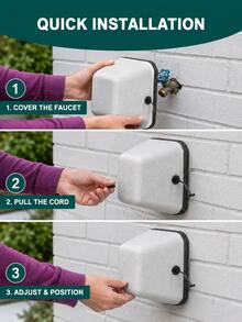 Outdoor Faucet Cover, Suitable For Winter Frost Protection, /EU Outlet Threaded Cover, Easy Install Foam Faucet Cover, Suitable For Outdoor Water Use, Low Maintenance Winterization (Residential/Commercial) - A - View 8