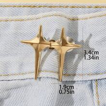 Women's Waist Tightening Buckle Star Brooch Waist Adjuster, For Skirts And Pants, Office, Outdoor, Back-To-School Essential Accessory - Silver - View 6