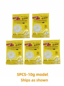 1件/5件 檸檬酸除垢劑（10g、20g）家用電水壺除水垢與茶垢劑，頑垢去除劑，深層清潔水垢、茶垢與污漬，適用於水壺、咖啡機、水龍頭及其他家用物品 - 彩色 - 查看 20