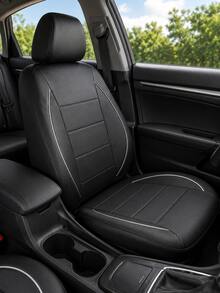 Universal Car Seat Covers: Front Row Or 5-Piece Set. Smooth PU Material, Non-Slip Back, Easy To Clean, Easy To Install. Suitable For Sedans, SUVs And Trucks. Premium Interior Protection And Car Accessories. Multiple Colors Available - A - View 8
