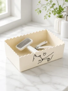Pet Supplies Storage Box, Cat Simple Pattern With Multiple Styles To Choose From - Portable Storage Basket, Pet Supplies Sorting Box, Cat And Dog Grooming Set Storage Box, Travel Pet Care Storage Box, Pet Supplies Storage Box - Multicolor - View 4