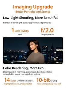 dji Pocket 4 Essential Bundle 口袋 Vlog 相機 1 吋 CMOS 4K/240fps 3 軸防震補償 2 倍無損變焦 動態範圍 內建儲存手柄 輕巧數位相機（全新僅啟動） - 查看 10