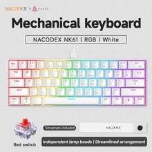 AJAZZ NK61 60% Compact Wired Keyboard, 61 Keys RGB Backlit, Compact & Portable, Office/Computer Mechanical Keyboard, Full Hot-Swappable Keys, Suitable For Windows Tablets, Laptops And Gamers - Multicolor - View 15
