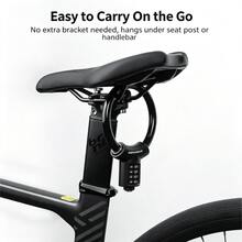 1pc Portable Bicycle Cable Lock, PVC Coated Anti-Scratch Frame, Mountain Bike Electric Bicycle Combination Lock - Multicolor - View 2