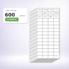 Removable Label Stickers, Suitable For Diamond Painting Storage Boxes, Small White Labels, Diamond Painting Bead Sets (For Names And Numbers), Self-Adhesive Blank Writable Art Stickers, Suitable For Office DIY - Multicolor - View 8