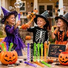 Tongkat Gelembung Bentuk Hantu , Tabung Gelembung Panjang Kecil, Perlengkapan Suasana Karnaval Halloween untuk Anak-Anak, Hadiah Berbagi, dan Dekorasi. - MultiWarna - View 8
