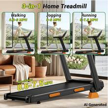 CURSOR FITNESS 17% Incline Treadmill With Home, Portable Treadmills For Home With Handle,Treadmills For Home And Office, 300 Lbs Weight Capacity. - 查看 7