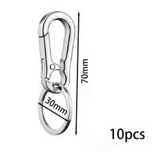 10pcs Alloy Keychains, Key Rings, Key Fobs, Key Holders, Clips, Storage Boxes, Suitable For Home Keys, Car Keys, Key Finders, Unisex, Car Accessories, Bag Charms, Campus Cute Gothic Y2K Style Products - Multicolor - View 7