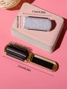 1PC Travel Portable Air Cushion Comb Flip Air Bag Folding Mirror Comb Massage Comb Girls Makeup Folding Comb Bag Comb - A - View 7