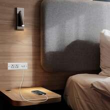 嵌入式電源插座，2 個 AC 插孔、1 個 Type-C 和 2 個 USB-A 接口 (5V 2.1A)，1.5m 延長線，適用於書桌、居家辦公室、會議桌 - 美規B型插(110-127V) - 查看 4