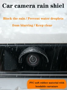 2/4pcs Car Camera Protective Cover, Rainproof, Fogproof, Anti-Glare, Highly Durable - A - View 6