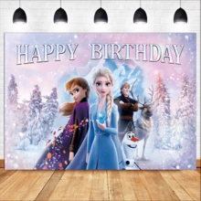 Frozen Anna Birthday Party Decorations Set, Ice Princess Theme Photo Booth Background For Halloween, Thanksgiving, Christmas, Birthday Party Supplies - Cartoon Backdrop - View 4