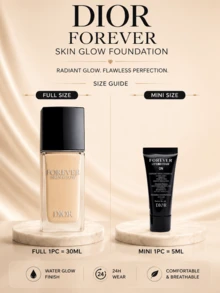 Dior Forever Skin Correct Foundation (Soft Radiant) #ON, Full Size 30ml, Sample 5ml, Natural Perfect, Long-Lasting Wear, Long-Lasting Color Lock, Radiant Finish, Moisturizing Texture, Smooth Finish, Refines Skin Texture - GLOW#ON - View 5