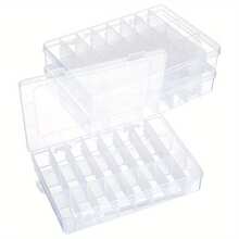 24-Grid Transparent Plastic Storage Box With Secure Lid - Plastic Storage Box With Adjustable Dividers, Multi-Functional Jewelry, Beads, Craft Materials And Small Tools Organizer - Compact Design, Easy Classification And Storage, Jewelry - Multiple Styles - View 6