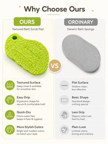 3D Body Exfoliating Bath Sponge, Shower Scrub Massage Sponge With Textured Surface, Portable Body Cleaning Brush For Arms, Legs, Back And Daily Bath Care, Bathroom, Home Spa, Travel, Gym Bag & Practical Gift, Shower Cap, African Net Sponge - Multicolor - View 9