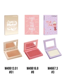 MISSLYN 3Pcs Face Makeup Set, Bronzer Blush Highlighter Trio, Smooth Blendable Powder, Natural Sunkissed Glow, Rosy Cheek Color, Luminous Highlight Finish, Lightweight Face Makeup For Daily Wear, Party & Y2K Looks, Beauty Gift - #01+#8+#3 - View 9
